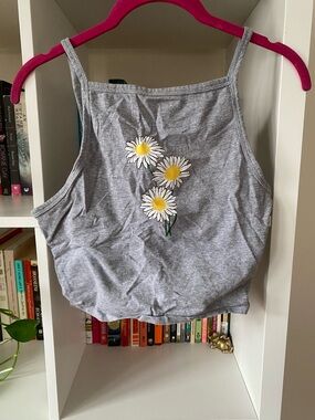 Daisy Screen Print Crop Top
